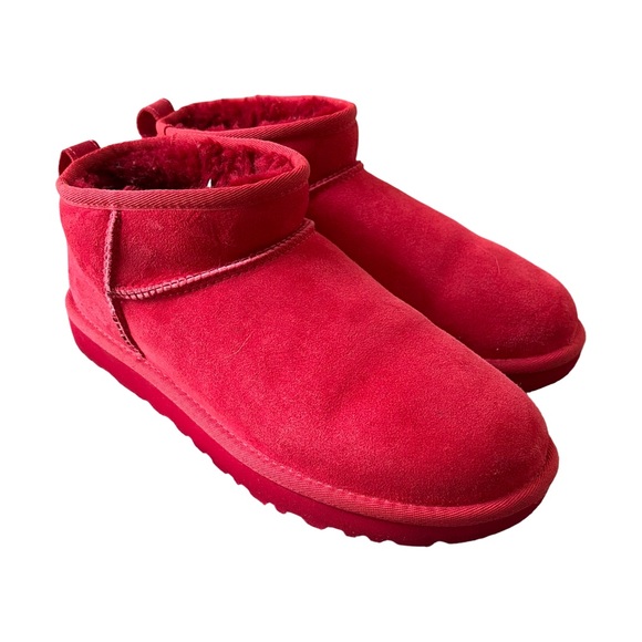 UGG Shoes - Ugg Classic Ultra Mini Suede Shearling Slip-On Boots